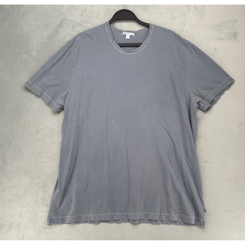 James Perse T-Shirt Mens 5 Blue Grey Good Combed Cotton Crew Neck MLJ3311 USA